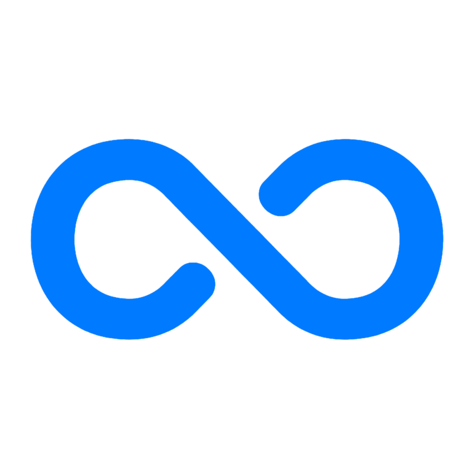 Infiniti logo in Ocean Blue on a dark background